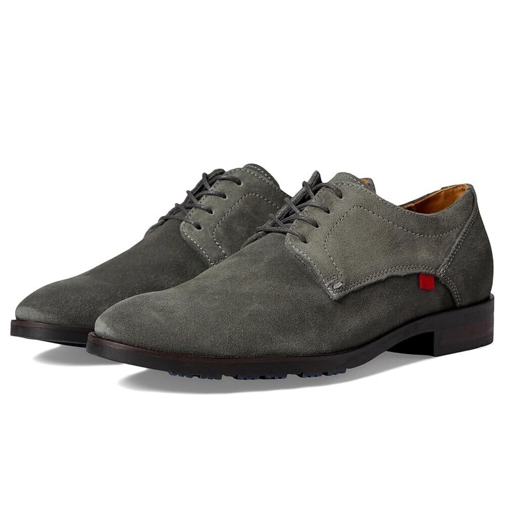 Marc Joseph New York Whitehall Oxfords Men's 7 Gray Suede Dress Shoes JOBB026